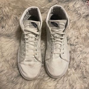 Vans Canvas Sk8-Hi • All White • Women’s 8.5